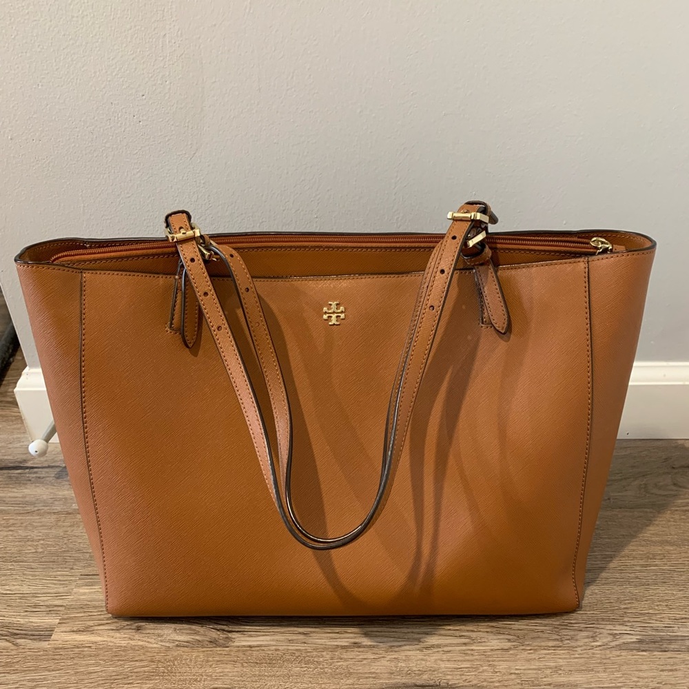 Tory Burch Brown Leather Tote Bag